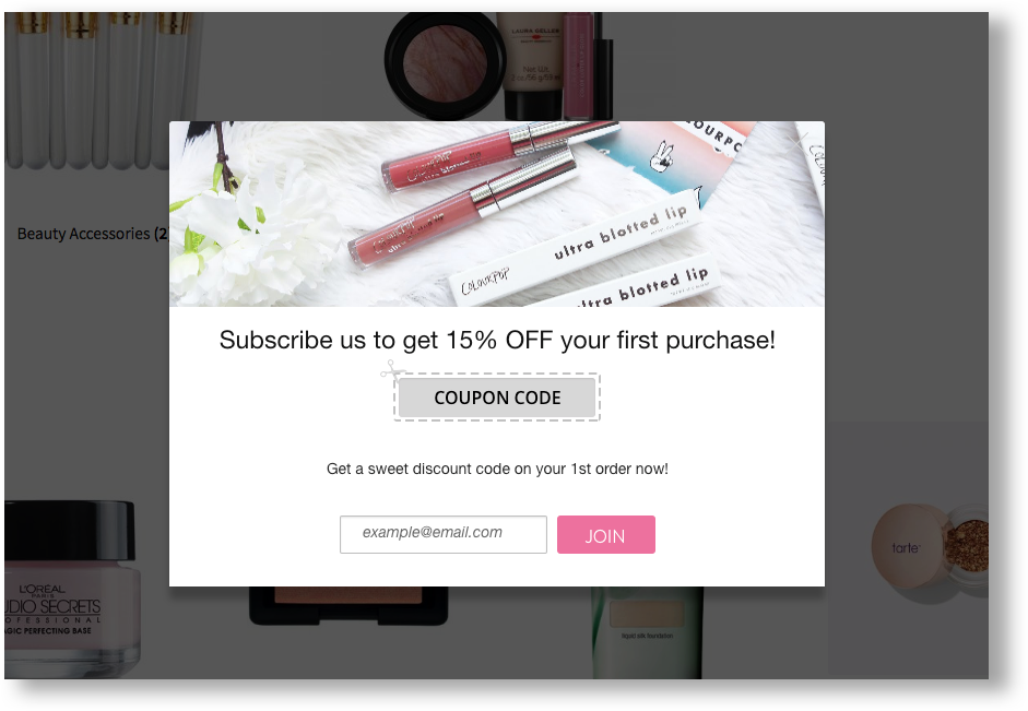 Email Subscription offer