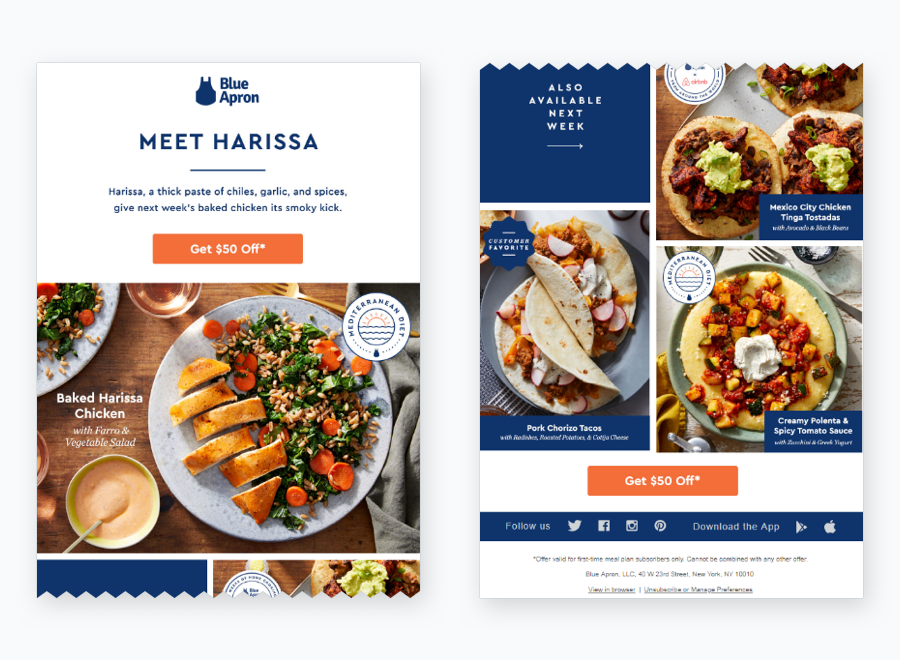 Use of logo & color example - Blue-Apron