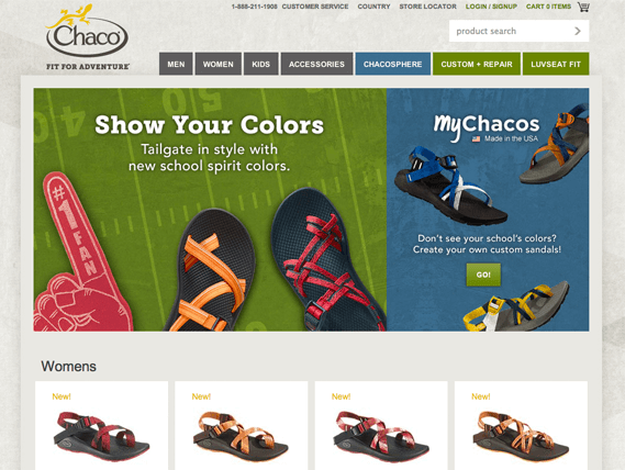 Exclusive product example-Chacos