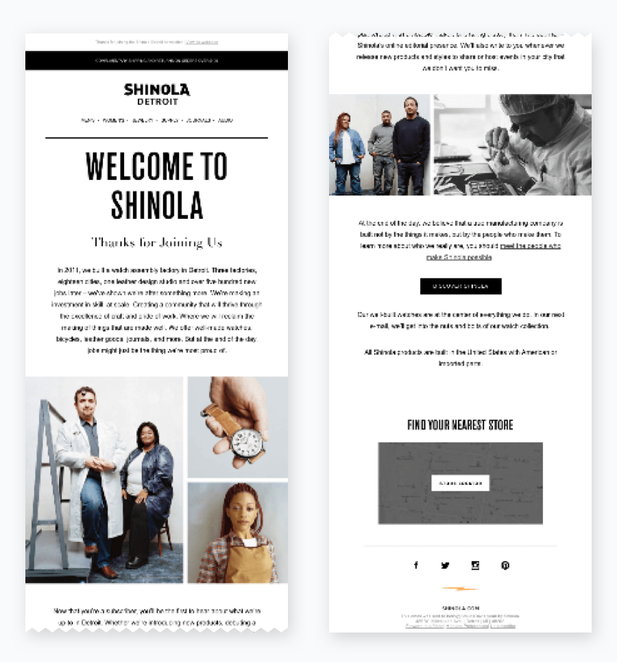 Brand story example - Shinola