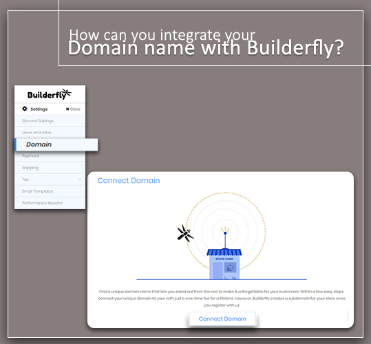 How can you integrate your domain name with Builderfly?