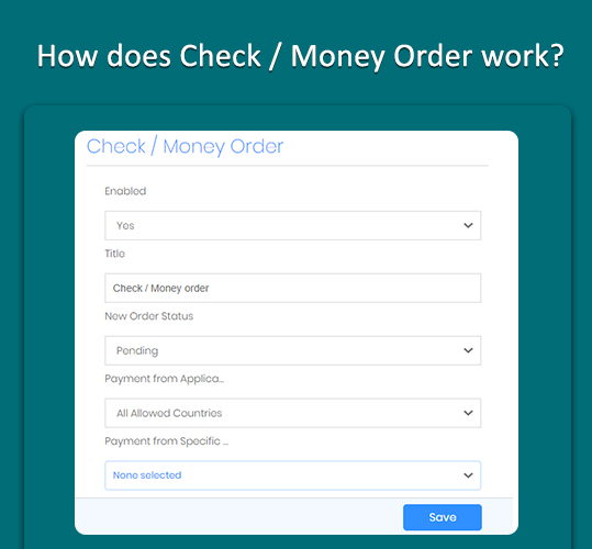 How does Check/ Money Order work
