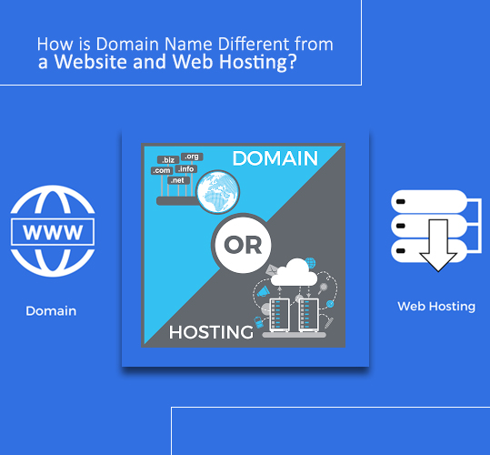 How is Domain Name Different from a Website and Web Hosting?