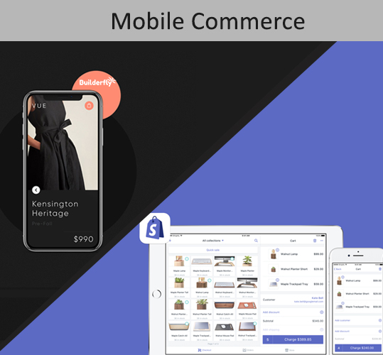 Builderfly provides free ecommerce mobile apps but Shopify doesn't, advantage Builderfly.