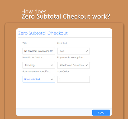 How does Zero Subtotal Checkout work?
