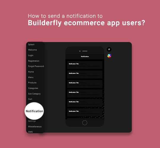 How to send a notification to Builderfly ecommerce app users