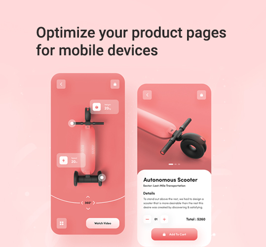 Optimize your product pages for mobile devices